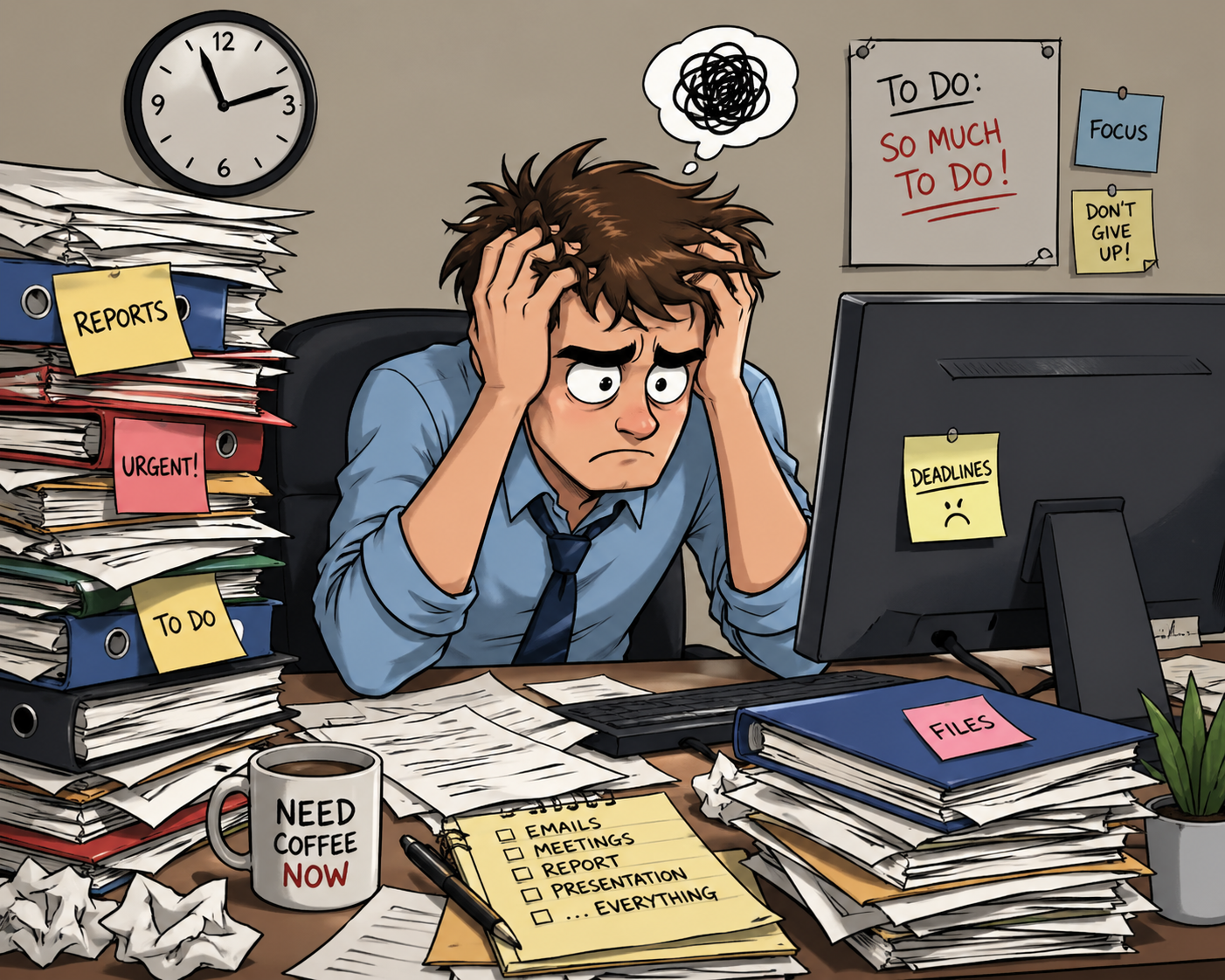 Piles of files